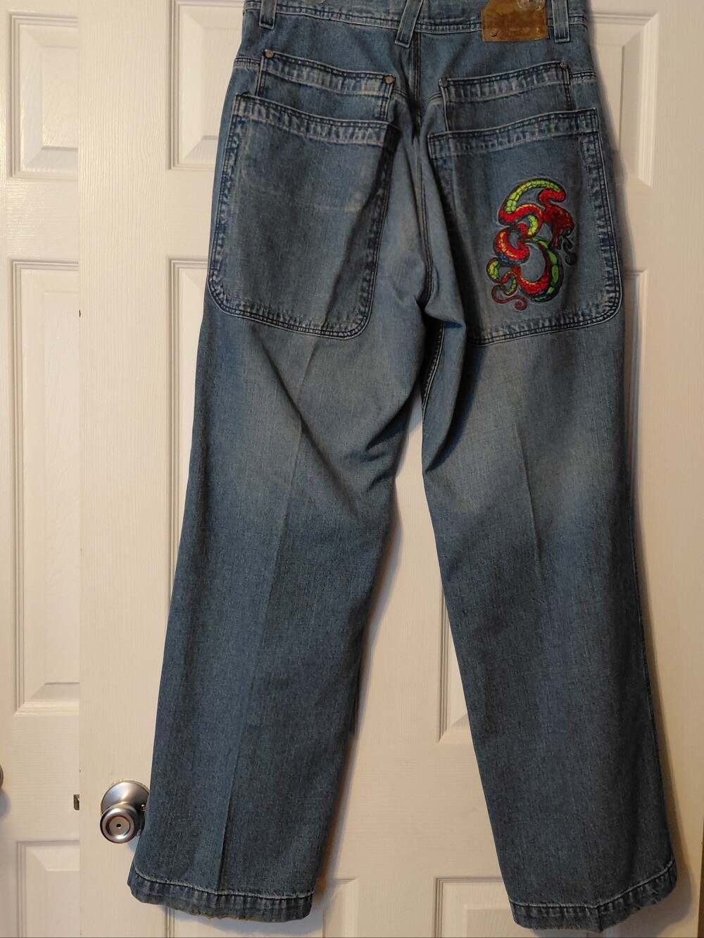 JNCO Jeans Dragon Patch Size 33 X 32